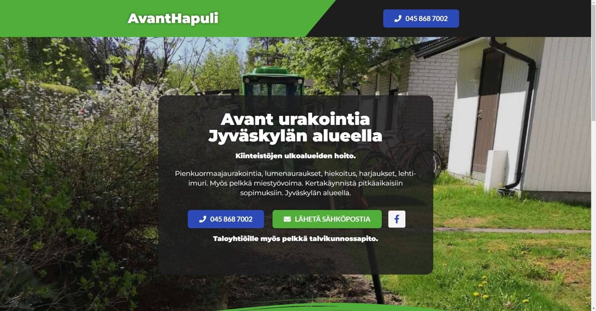 OnePage verkkosivuston toteutus